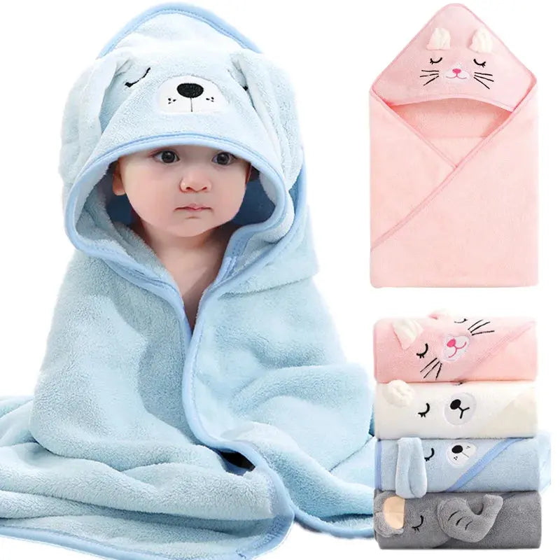 Cartoon Animal Baby Bath Towels - Baby Blossoms